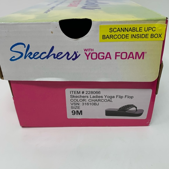 🎁Skechers Yoga Foam Wedge Rhinestone Flip Flops - Picture 7 of 7